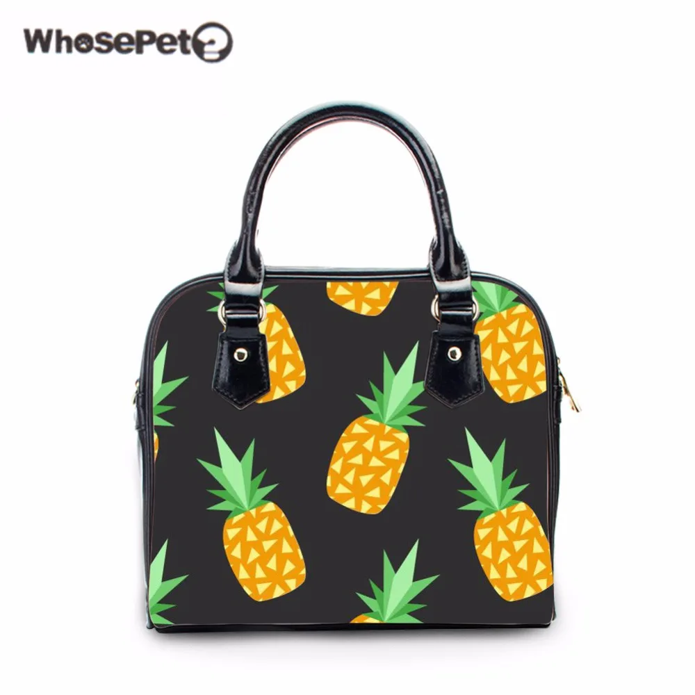 

WHOSEPET Strawberry Women's Handbags Pineapple Bag Women Handbag Tote Fashion Crossbody Purse Pu Female Messenger Storage Bags
