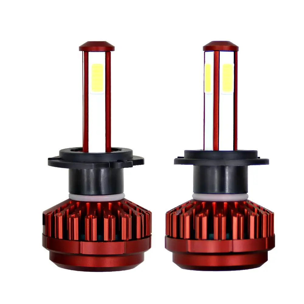 

2018 New 2Pcs R7 H7 6000K 4-Side LED Headlight Car Super White Light Lamp Bulbs