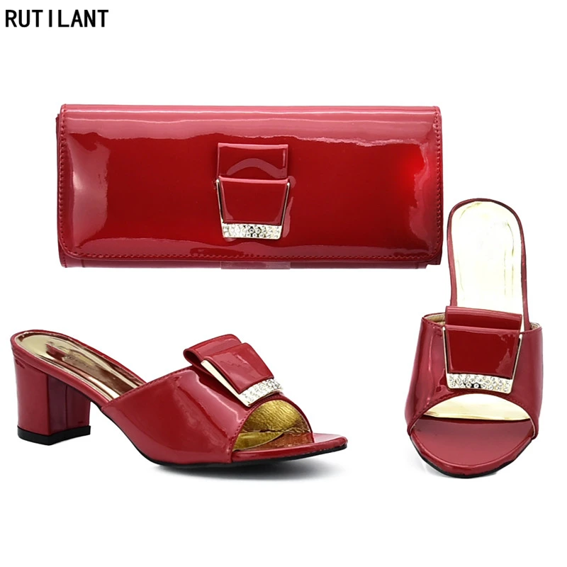 

Latest Design Italian Shoes and Bags To Match Shoes with Bag Set Decorated with Rhinestone Sales In Women Matching Shoes and Bag