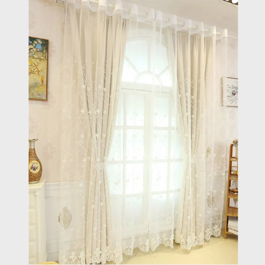 Coreano pastoral Rosa blackout princesa cortinas para niñas niños sala de estar dormitorio ventanas tratamiento tul transparente pantalla romántica