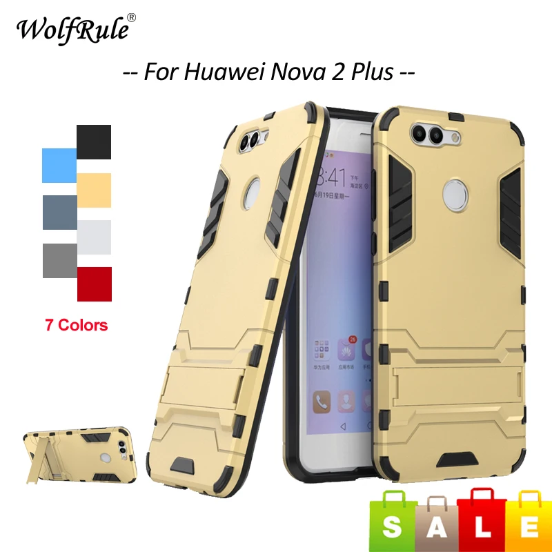 

WolfRule Case For Huawei Nova 2 Plus Case Soft Silicone Plastic Anti-Knock Holder Funda Cover For Huawei Nova 2 Plus Case 5.5''