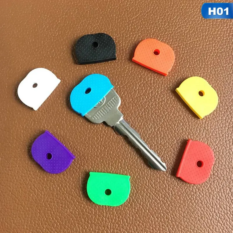 2018 New Fashion Mixed color 8Pcs Rubber Key Caps Half Round Multicolor