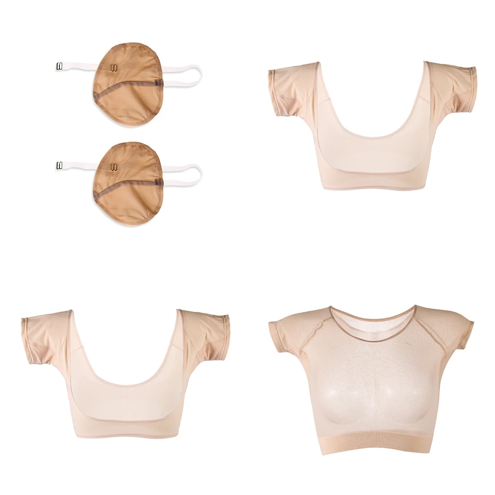 Футболка форма пот колодки Многоразовые моющиеся подмышек Пот колодки духи поглощающие цвет кожи охранники плечевой ремень