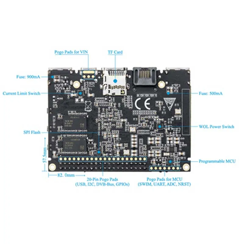  Khadas VIM2 Max Open Source Octa Core TV Box 2G/3G RAM DDR4 16G/32GB/64GB SBC 2x2 MIMO WiFi Amlogic