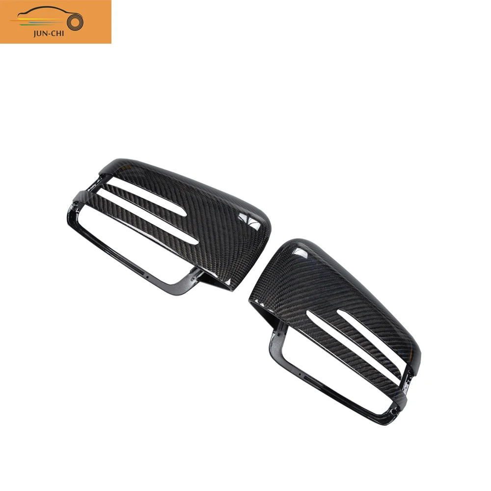 CLA Class Replacement Carbon Auto side mirror Covers Caps For Mercedes Benz C117 2013 - 2016 White 