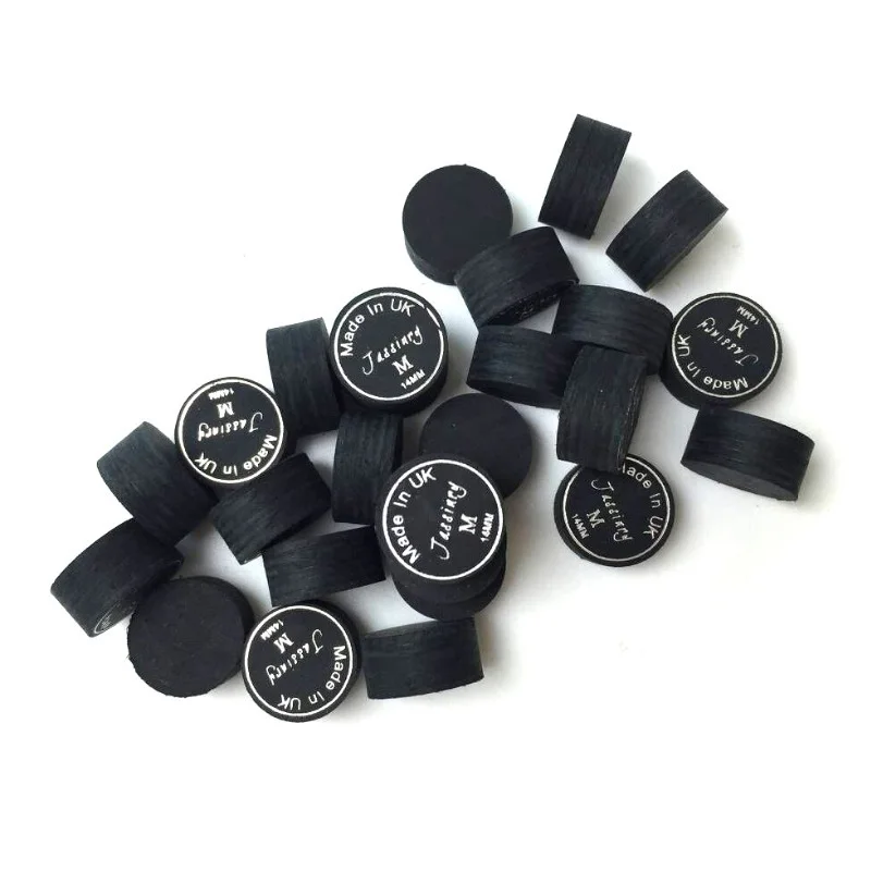 

xmlivet 2017 New Arrival Jassinry Billiard cue tips 10pcs/lot 14mm 6layers pigskin NILI pool tips S/M/H Billiard accessories