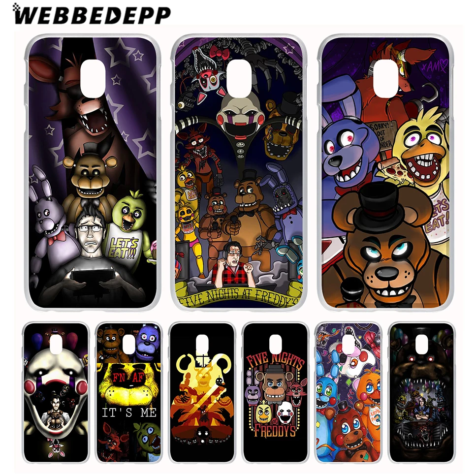 

WEBBEDEPP Five Nights At Freddy Phone Case for Galaxy J1 J2 J3 J5 J6 J7(2015/2016/2017/2018 Prime) EU US Version Cover