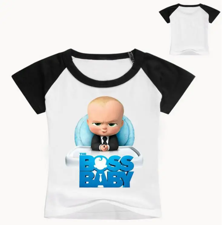 BOSS BABY/детская одежда Топ для девочек и мальчиков короткие футболки для подростков, повседневные рубашки для малышей, костюм детская одежда, футболка, топы - Цвет: style 3