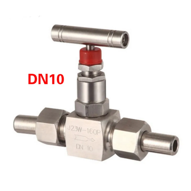 Игольчатый клапан высокого давления из нержавеющей стали SS304/SS316 DN6 DN10 DN15 игольчатый клапан+ 2 наконечники для сварки