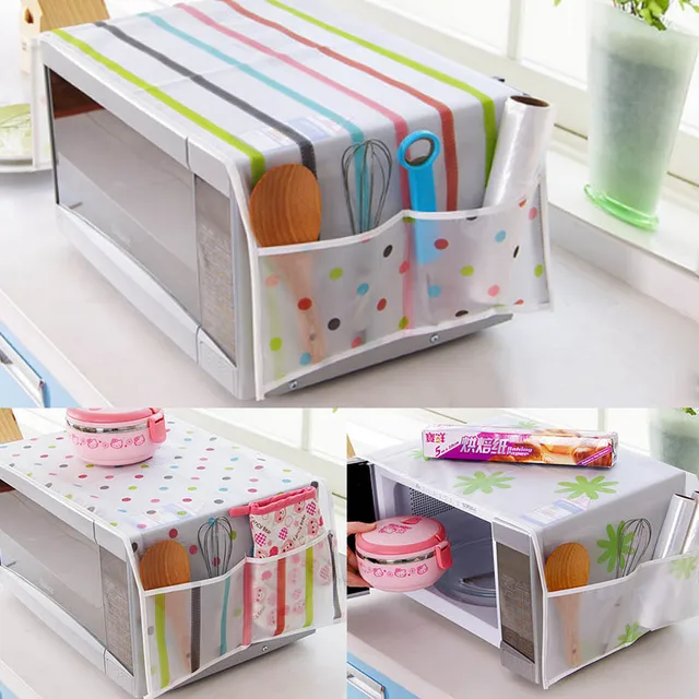 Special Offers Dust Covers Microwave oven Waterproof Anti Oil Double Pockets Dust Covers oven Storage Bags Kitchen Accessories for Home Decor