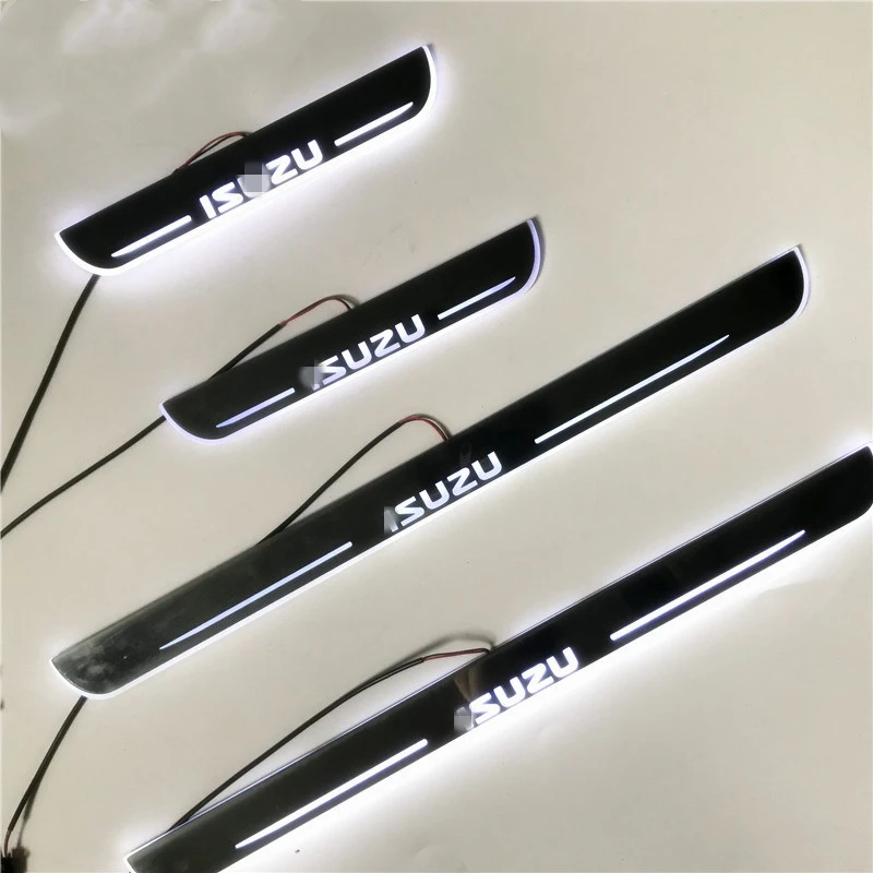 

led moving running board captur door sill plates scuff LED scuff plate plate door fit for fit for Isuzu D-MAX DMAX 2012-2016