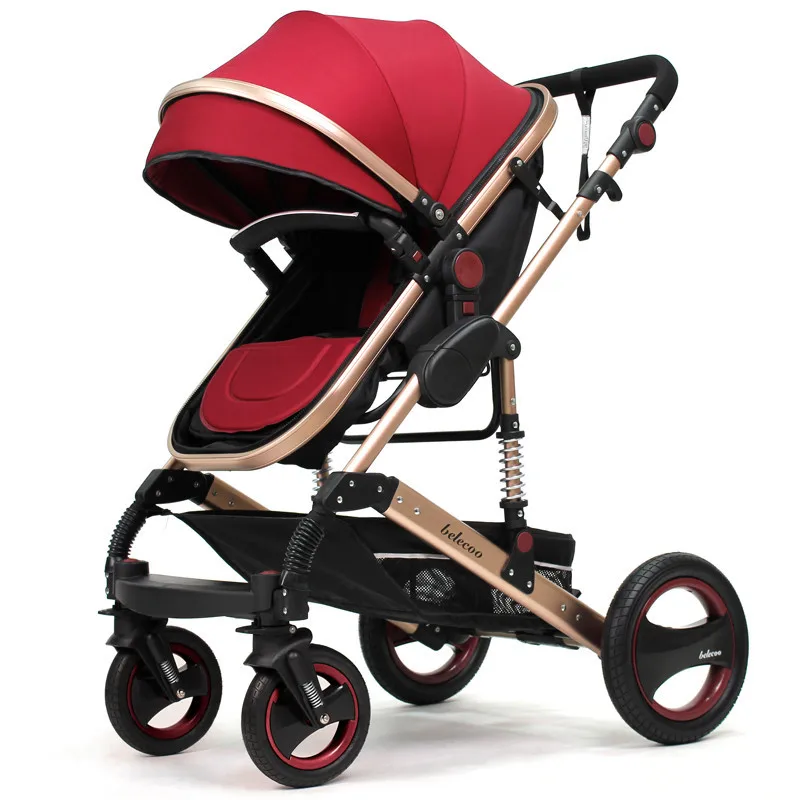 Trend  Belecoo Wiselone Deluxe Stroller 2-in-1 High Landscape Portable Folding Practical Stroller 