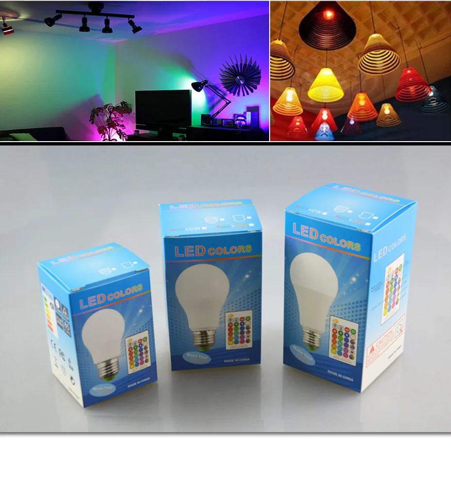 110 В 220 в E27 RGBW RGBWW светодиодный светильник с регулируемой яркостью светодиодный светильник E27 Светодиодный светильник Точечный светильник+ ИК-пульт дистанционного управления для дома светильник