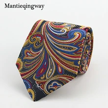 Mantieqingway 8 см Широкий полиэстер шелковые галстуки бизнес костюмы Пейсли& Dot Галстуки Свадебный галстук в цветочек Gravatas corbatas подарки