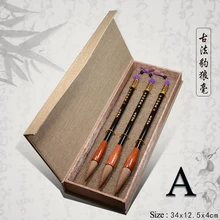 Первоклассная кисточка для китайской каллиграфии Weasel, шерстяная щетка для волос, живопись, каллиграфия, художественный набор