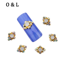 10pcs New Alloy 3d Nail Art AB Crystal Glitter Rhinestone Nail Designs DIY Beauty Styling Nail Decoration Tools