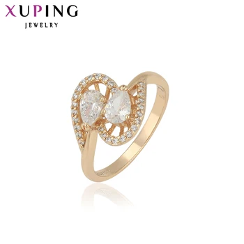 

Xuping Wedding Ring Gold Color With White\Red\Violet Rings For Women Jewelry Valentine's Day Gift 12657