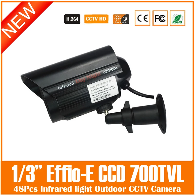 

Ccd 700tvl Bullet Camera Cmos Cctv 48pcs Infrared Light Night Vision Metal Webcam Outdoor Waterproof Surveillance Freeshipping