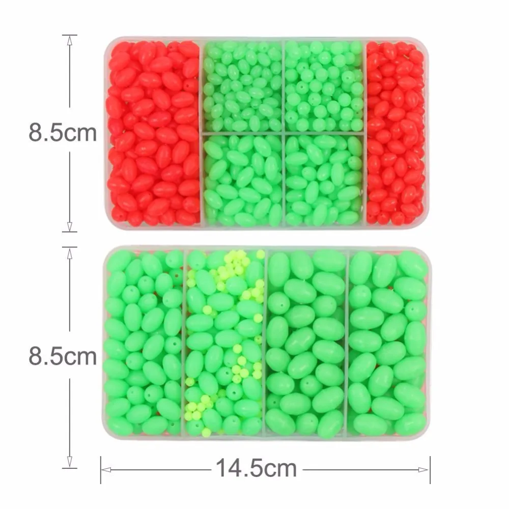 Hard Plastic Oval Shaped Fishing Beads Fish Round Beads Fishing Lures Biats Beads Fishing Tackle Tools Eggs for Saltwater Fishing (6)