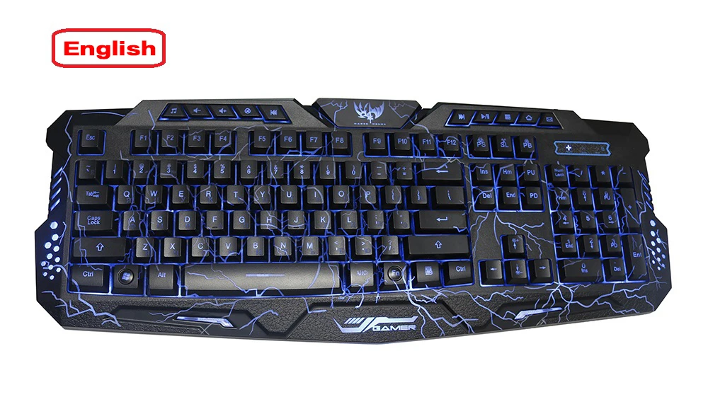 Новейшая M200 английская/Русская игровая клавиатура, мышь, комбо фиолетовый/синий/красный RGB, дышащий светодиодный, с подсветкой, USB Проводная клавиатура для ПК