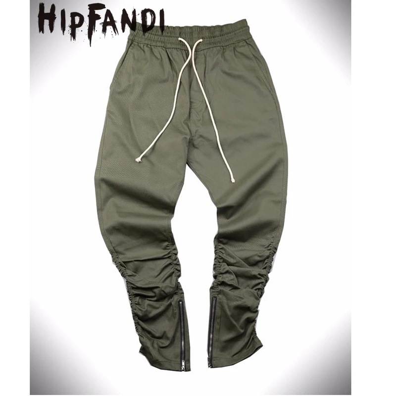 HIPFANDI Justin Bieber Style Side Zipper Men Slim Fit Casual Mens Hip Hop Jogger Biker Pants Swag Sweatpants Skinny Trousers