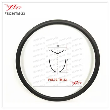 

Disc brake Farsports FSL30-TM-23 Tubular 30mm 23mm Pro road tubular bike rim with no brake, 23mm wide Cycling XC carbon rim set