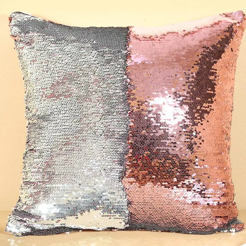 Смелов 40x40 см Однотонные Подушка Русалка чехол Реверсивный DIY подушка со стразами