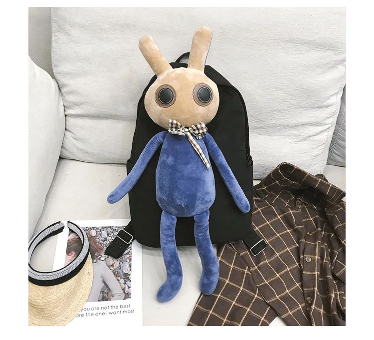 Menghuo Rabbit Canvas Backpack for Women Cute Funny Backpacks for Teenager Girls Lolita Bag Kawaii Backpack Mochilas femininas_34_11-1 (2)