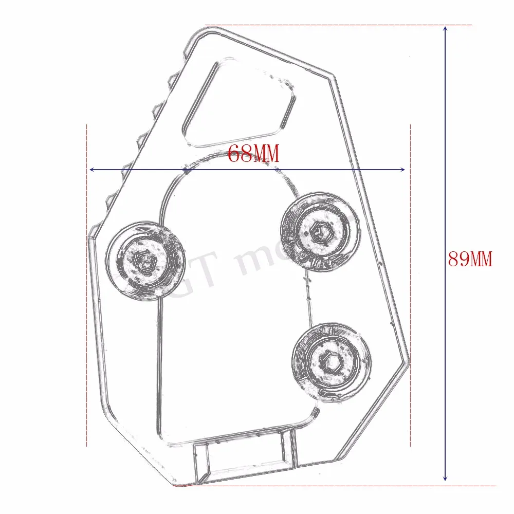 GT мотор-CNC алюминиевая мотоциклетная боковая подставка для увеличения опоры для HONDA CB1000R 2008