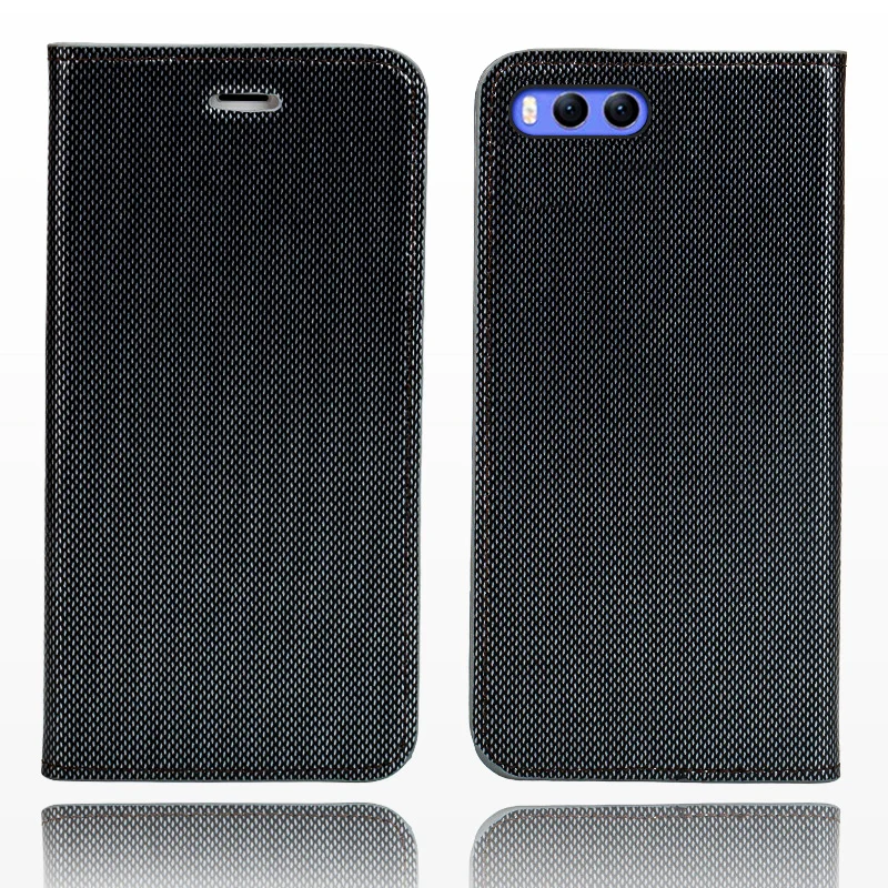 

wangcangli brand phone case leather double lines of flip phone cover for Xiaomi Mi 6 hand-made handphone case