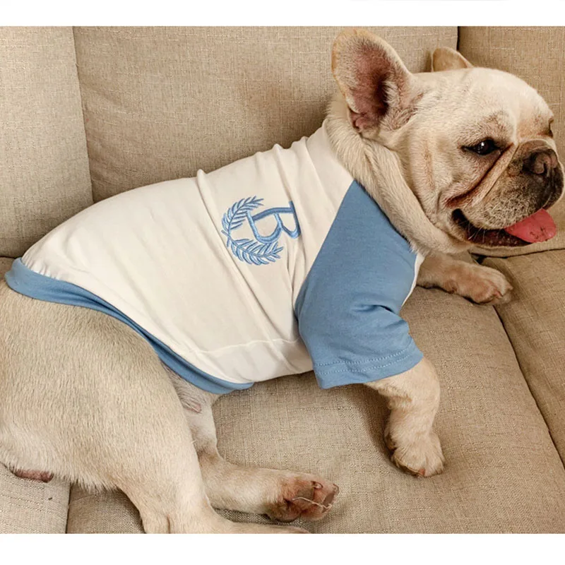Летняя одежда для домашних животных, мягкая хлопковая одежда для домашних животных, для собак, французский бульдог, модная футболка для собак, костюм для щенков, Ropa Perro