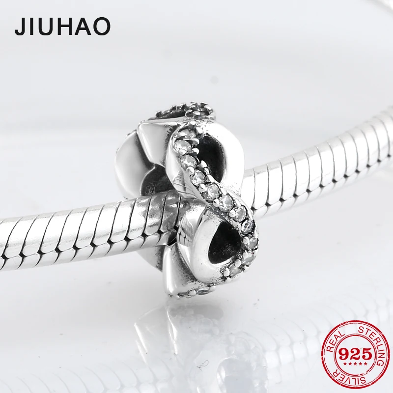 

Fashion 925 Sterling Silver hollow out Eight Connect zircon beads Fit Original Pandora Charm Bracelet Jewelry making