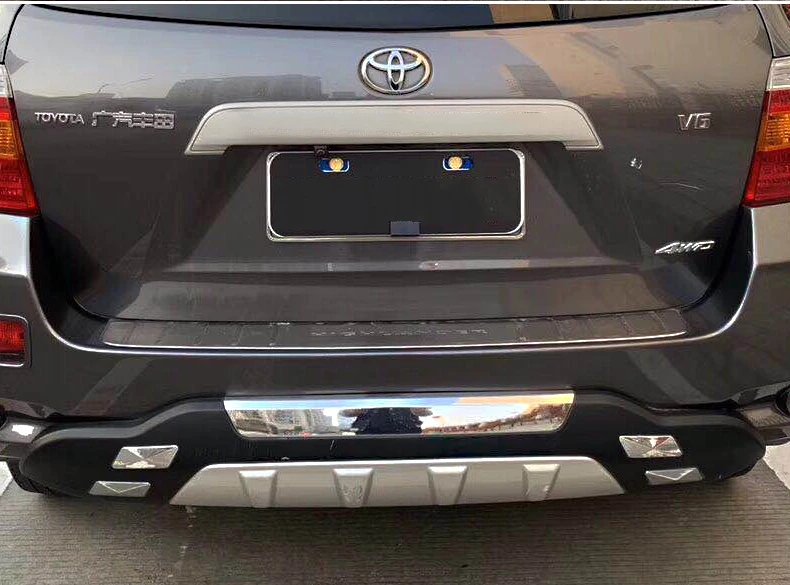 Подходит для Toyota highlander 2009 2010 2011 передний+ задний бампер диффузор бамперы для губ защитная накладка ABS хромированная