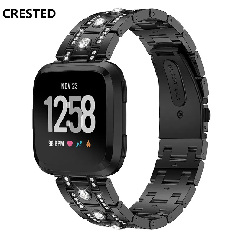 

Diamond band For Fitbit Versa/Versa 2/Versa lite strap replacement Bracelet belt stainless steel wachband Fitbit Accessories