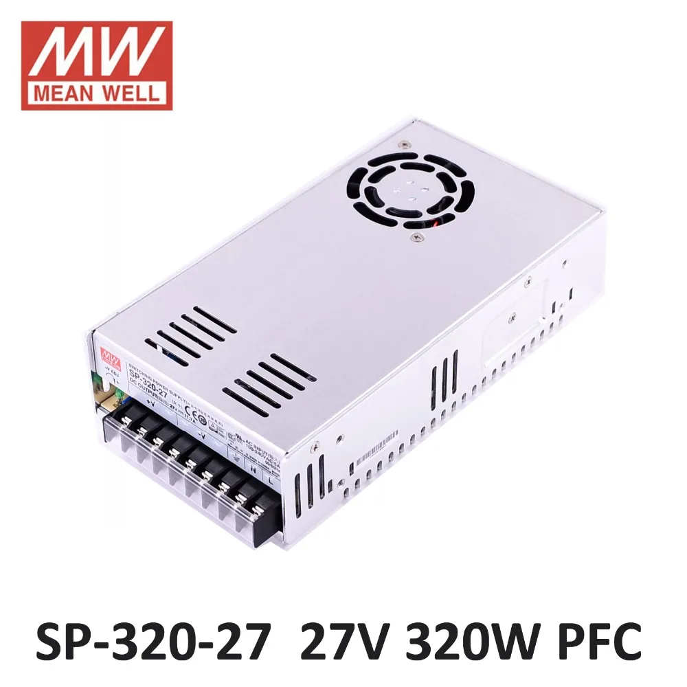 блок питания MEAN WELL SP 320 27 выключатель вольт 11.7A 312 Вт PFC функция 85 264VAC вход