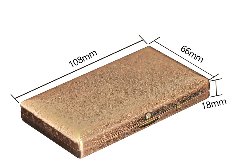 84 мм/92 мм сигарета женщин Латунь Металл длинная тонкая сигарета чехол сигарета коробка 115*46*20 мм