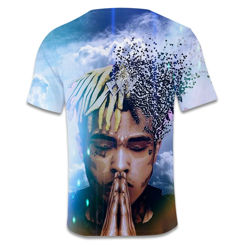 E-BAIHUI xxxtentacion Print 3D T Shirt Men Summer Fashion Hip Hop rap revenge T-Shirt Male fitness Tshirts Mens Clothing FT01