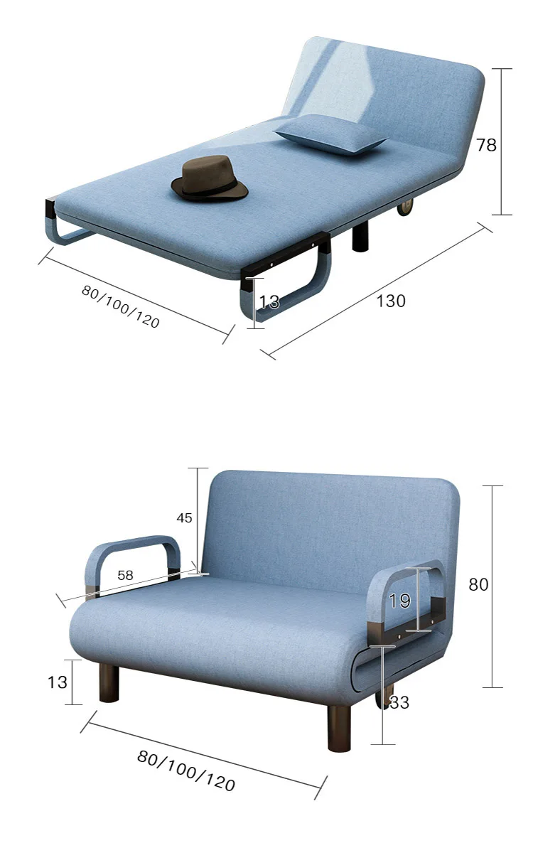 Диван-кровать двойного назначения упаковка для обеда кровать гостиная одна двойная многофункциональная простая Складная маленькая квартира Cama Plegable