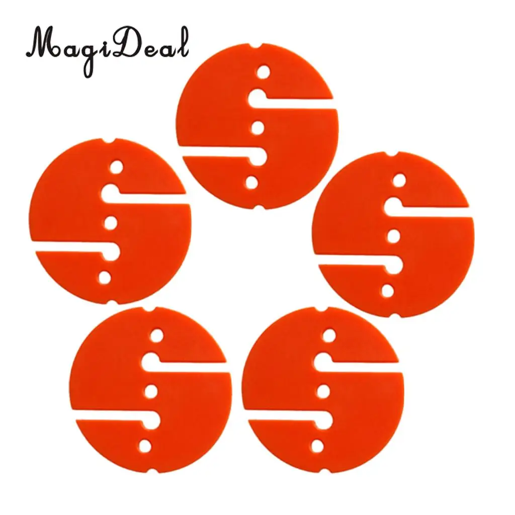 MagiDeal 5 Pieces Round Dive Line Arrow Marker for Scuba Cave and Wreck Diving Orange/Yellow/White
