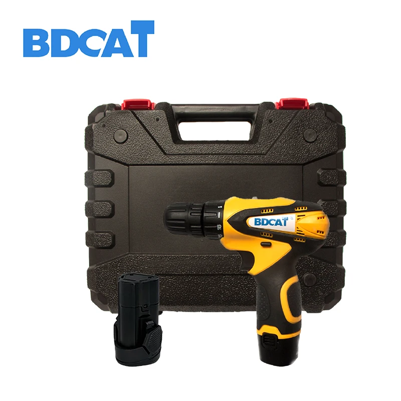 bdcat 12V lithium battery Cordless Drill Rechargeable lithium battery electric drill mini drill