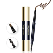 С двумя концами для бровей карандаш с щеткой Водонепроницаемый длительный МАКИЯЖ автоматический глаз для бровей, косметический