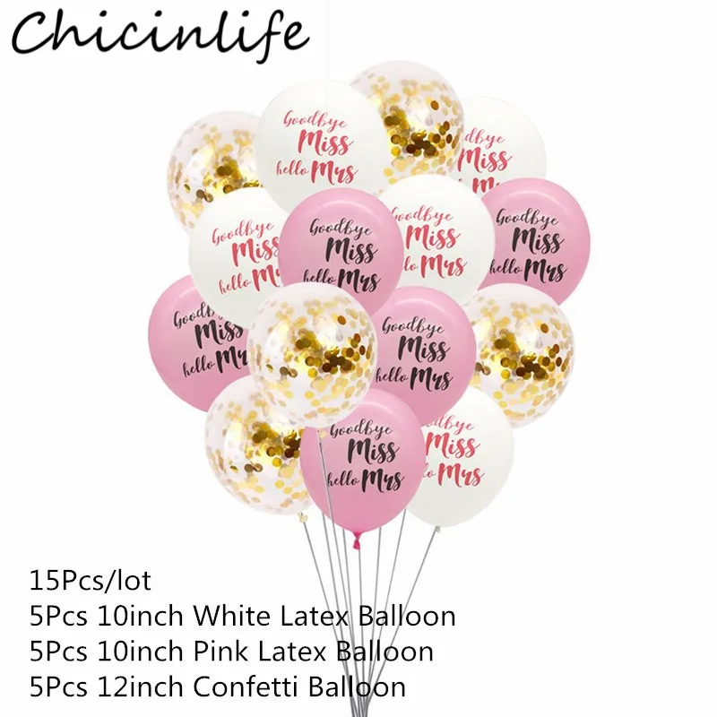 Chicinlife, 12 дюймов, розовое золото, тема для невесты, чтобы быть, латексный шар, девичник, девичник, вечерние, девичник, свадебные украшения, принадлежности - Цвет: 15Pcs