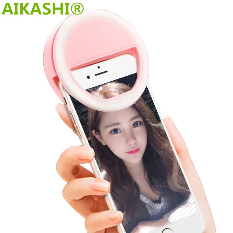 

AIKASHI 36 LED Portable Flash Led Camera Clip-on Mobile phone Selfie ring light Night Enhancing for iPhone xiaomi redmi huawei