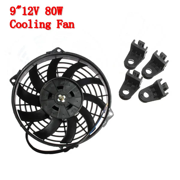 

9" 12V 80W Universal Car Slim Reversible Electric Radiator Cooling Fan Push Pull