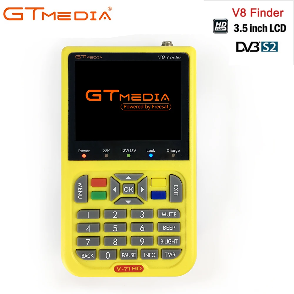 

Freesat GTMEDIA V8 Finder digital satellite Finder HD DVB-S2 High Definition 3.5" LCD Satellite Finder MPEG-2 MPEG-4 Freesat