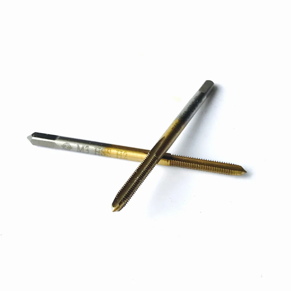

Free shipping of 2PCS of HSS6542 made Full CNC grinded M2-M8 Machine straight tap screw taps TIN coated for steel iron aluminum