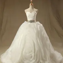 Органза Милая изысканное свадебное платье с поясом Горячая Распродажа молния сзади красивый пояс для свадебного платья vestidos de noiva SL-W817