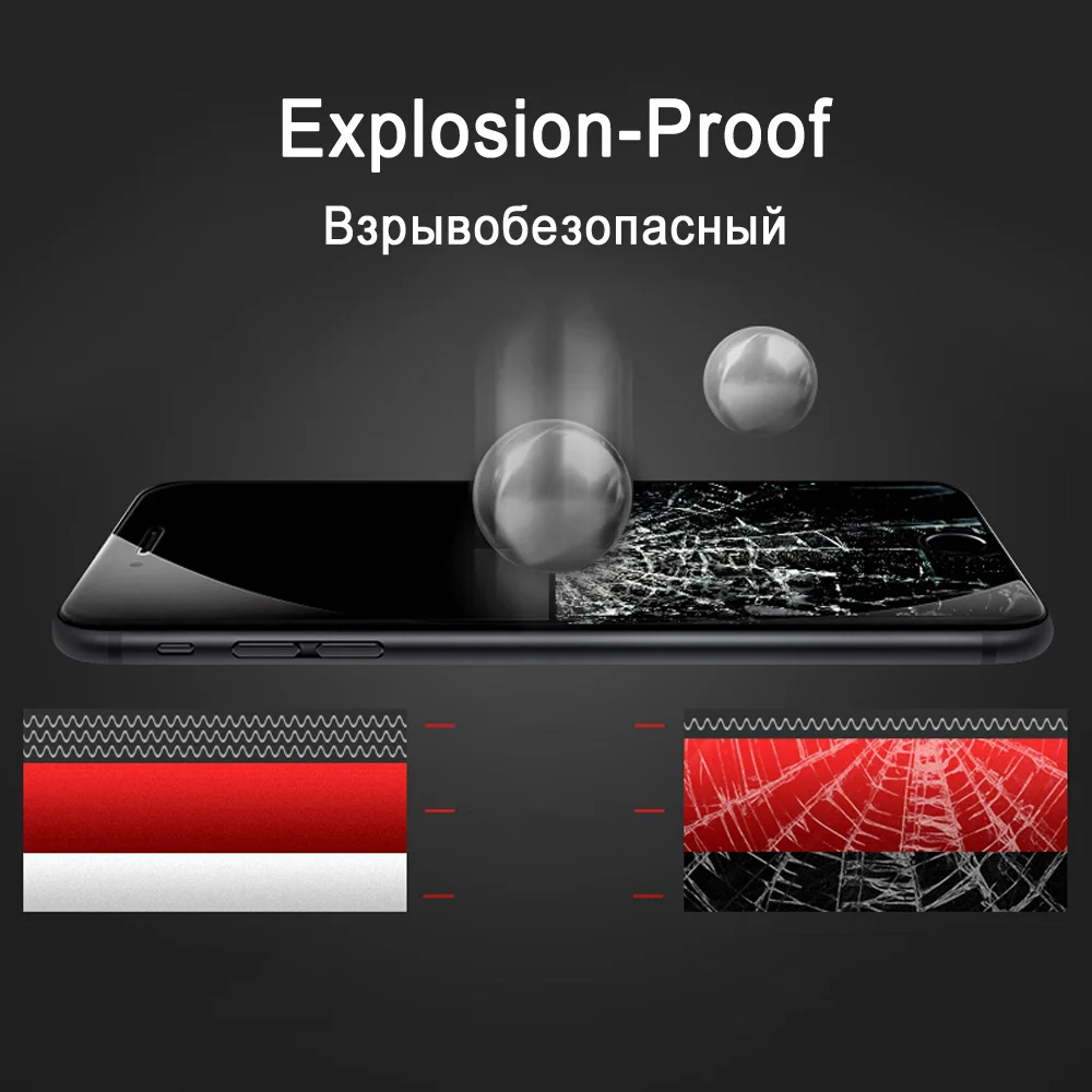 TOMKAS 5D Edge Защитное стекло для iPhone 7 6 закаленное защиты экрана 6s 8 Plus|Защитные стёкла