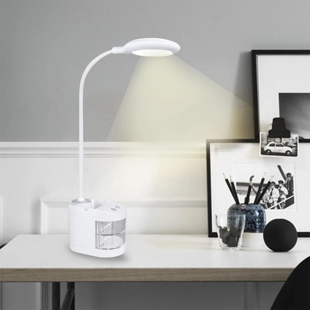 

Foxanon LED Desk lamp USB Rechargeable Touch On/Off Switch 3Modes Eye Protection Dimmable Reading LED Night Light Build-in 18650