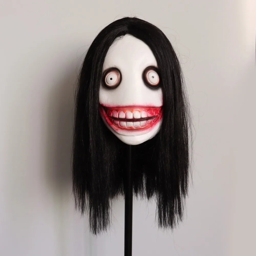 Горячая онлайн знаменитостей Инс игра JEFF THE KILLER Косплей Маска приведение ужас страшная латексная на все лицо маски вечеринка Хэллоуин